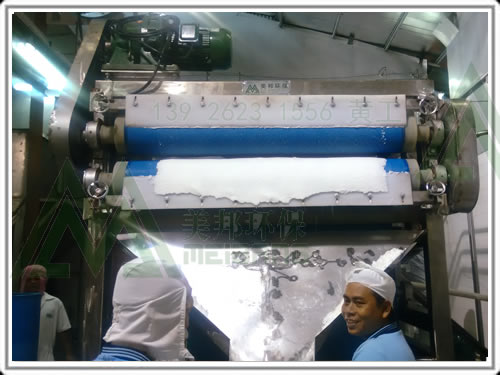 印度尼西亚食品厂椰蓉压榨脱水机